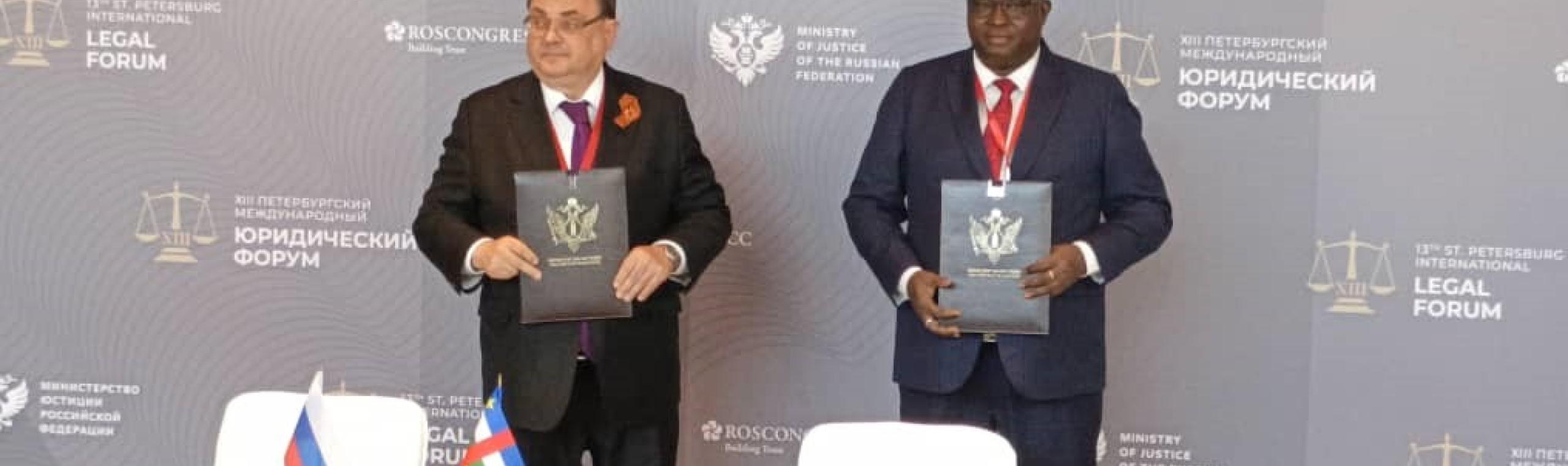 SIGNATURE D’UN MEMORANDUM D’ENTENTE ENTRE LA REPUBLIQUE CENTRAFRICAINE ET LA FEDERATION DE RUSSIE DANS LE DOMAINE DE LA REGLEMENTATION DES ONG